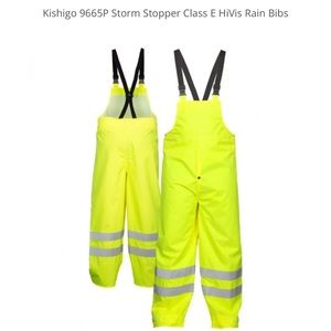 Kishigo Storm Stopper Class E Rain Bibs